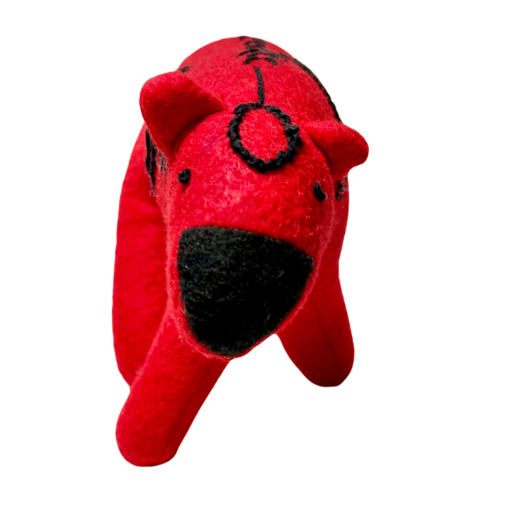 One of a Kind Bear Soft Art Textile Plush Decor