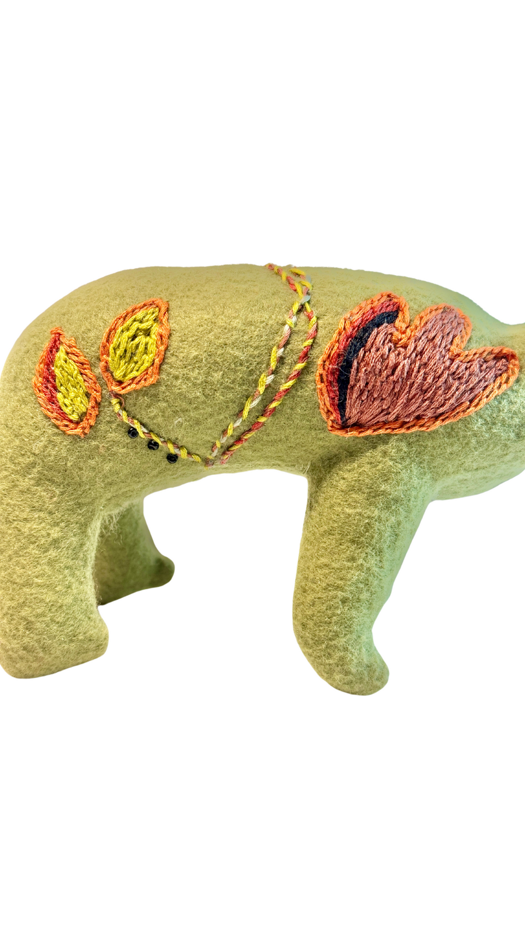 One of a Kind  Bear Soft Textile Art Plush Home Decor