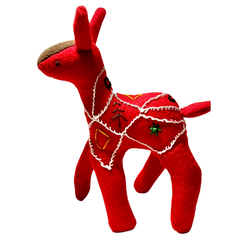 One of Kind Deer Soft Textile Art Plush Home Decor
