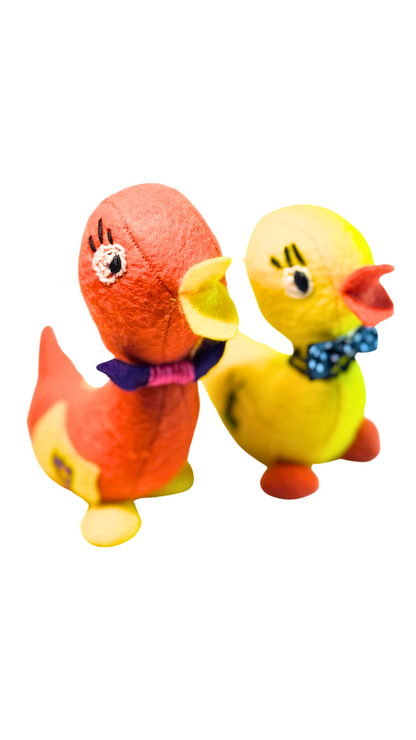 One of a Kind Plush Art Duckling Pair