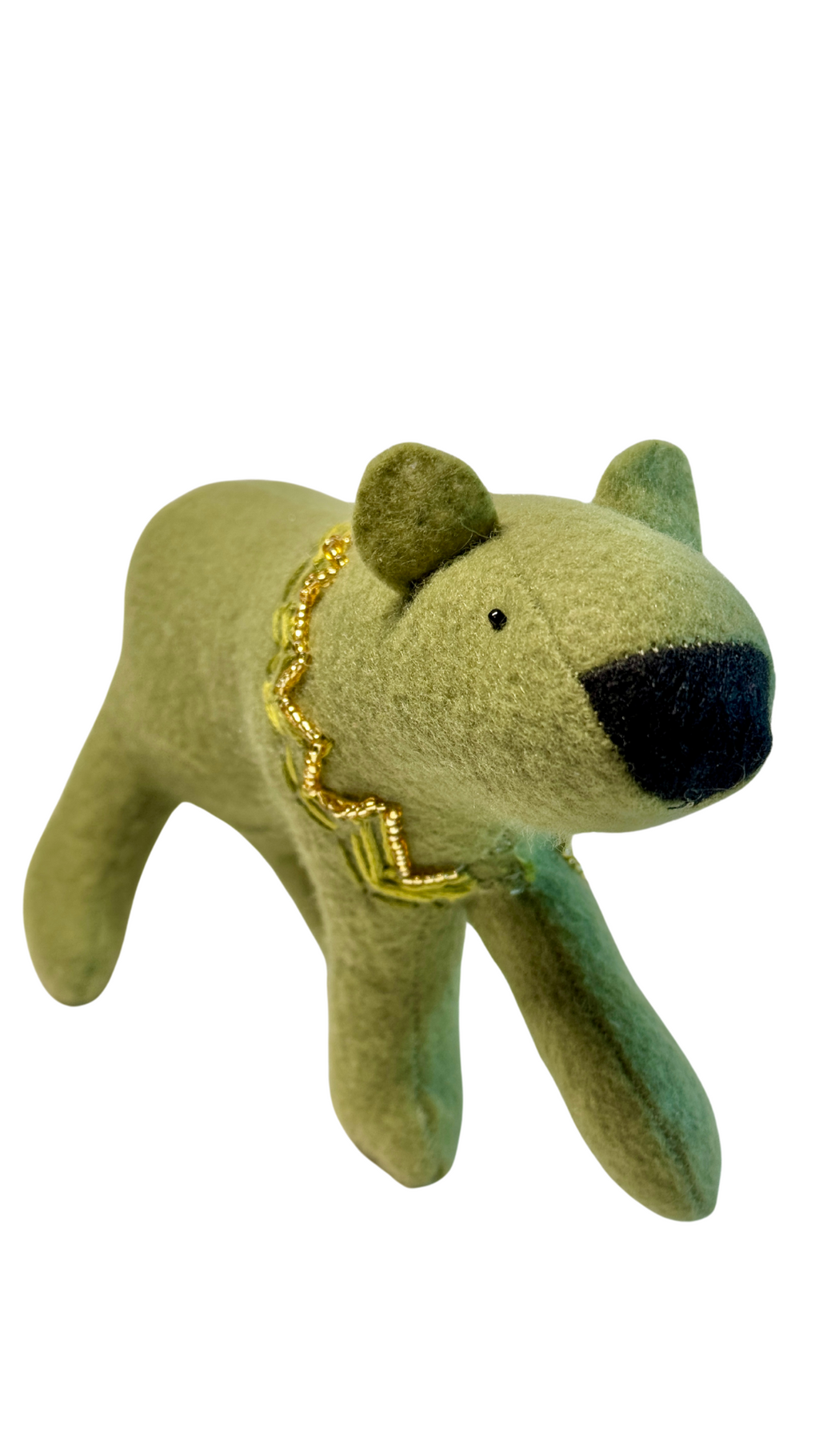 One of a Kind Walking Bridesmaid Bear Textile Art Plush Home Decor