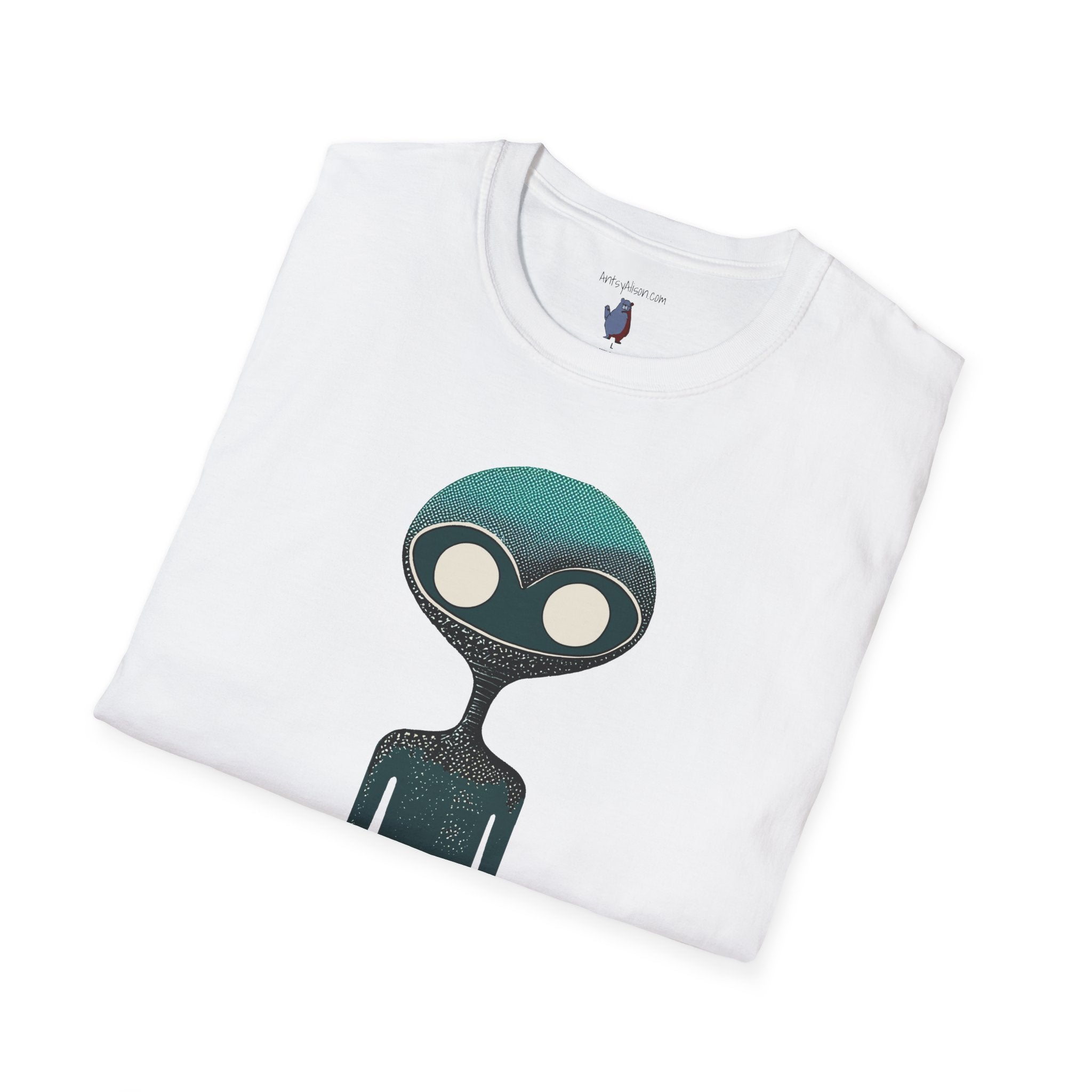 Midwest Modern UAP UFO Alien Number Two Graphic Art Tee - 100% Cotton T-Shirt