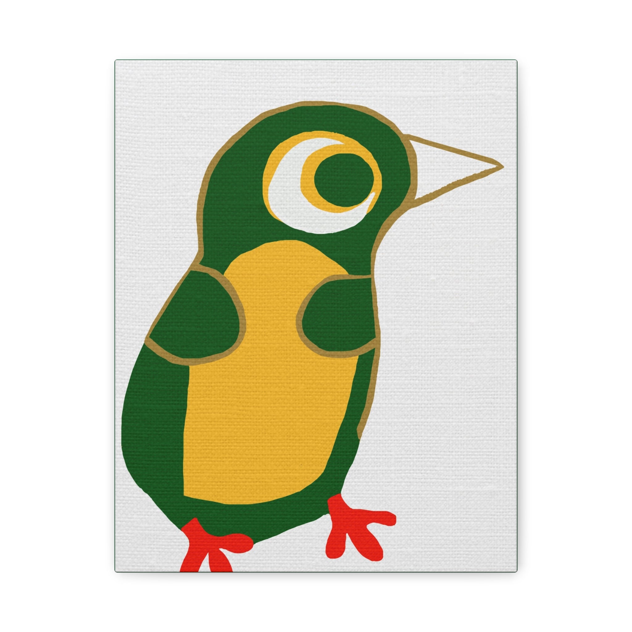 Midwest Modern Bird Chick Primary Print - Matte Canvas, Stretched, 1.25" - nursery, wall decor, fun art, bold, kids decor