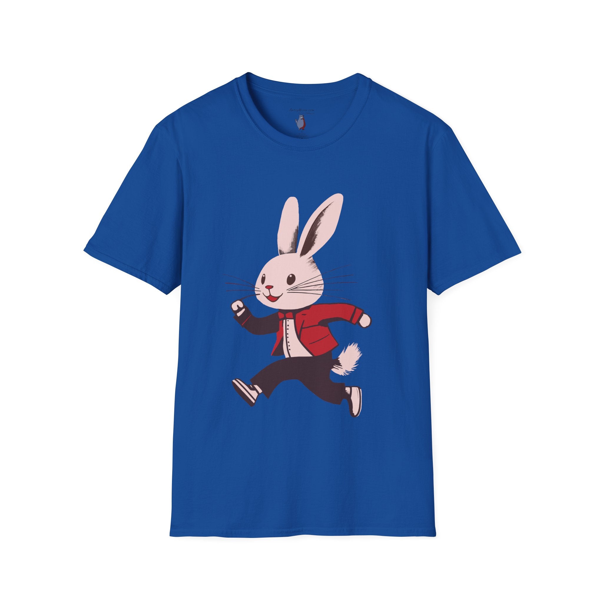 Midwest Modern Run Rabbit Run #2- 100% Cotton Graphic Tee - animal lovers, rabbit, bunny, easter, spring