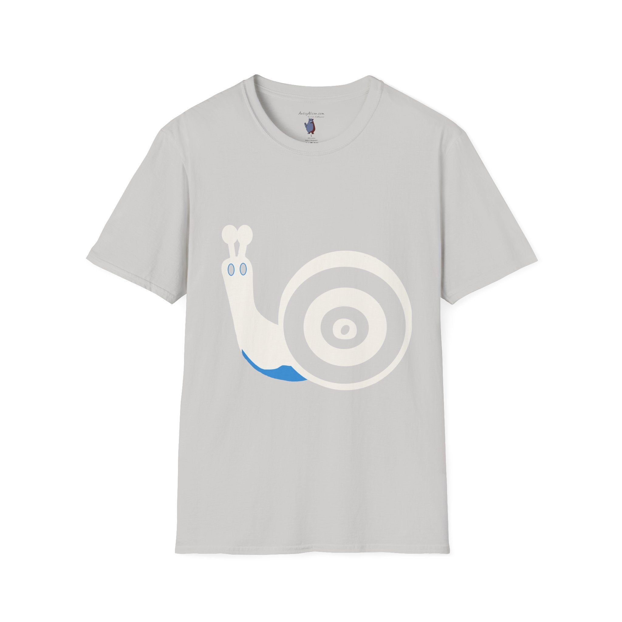Midwest Modern Pop Icon Snail - 100% Cotton Graphic Tee - snail, gastropoda