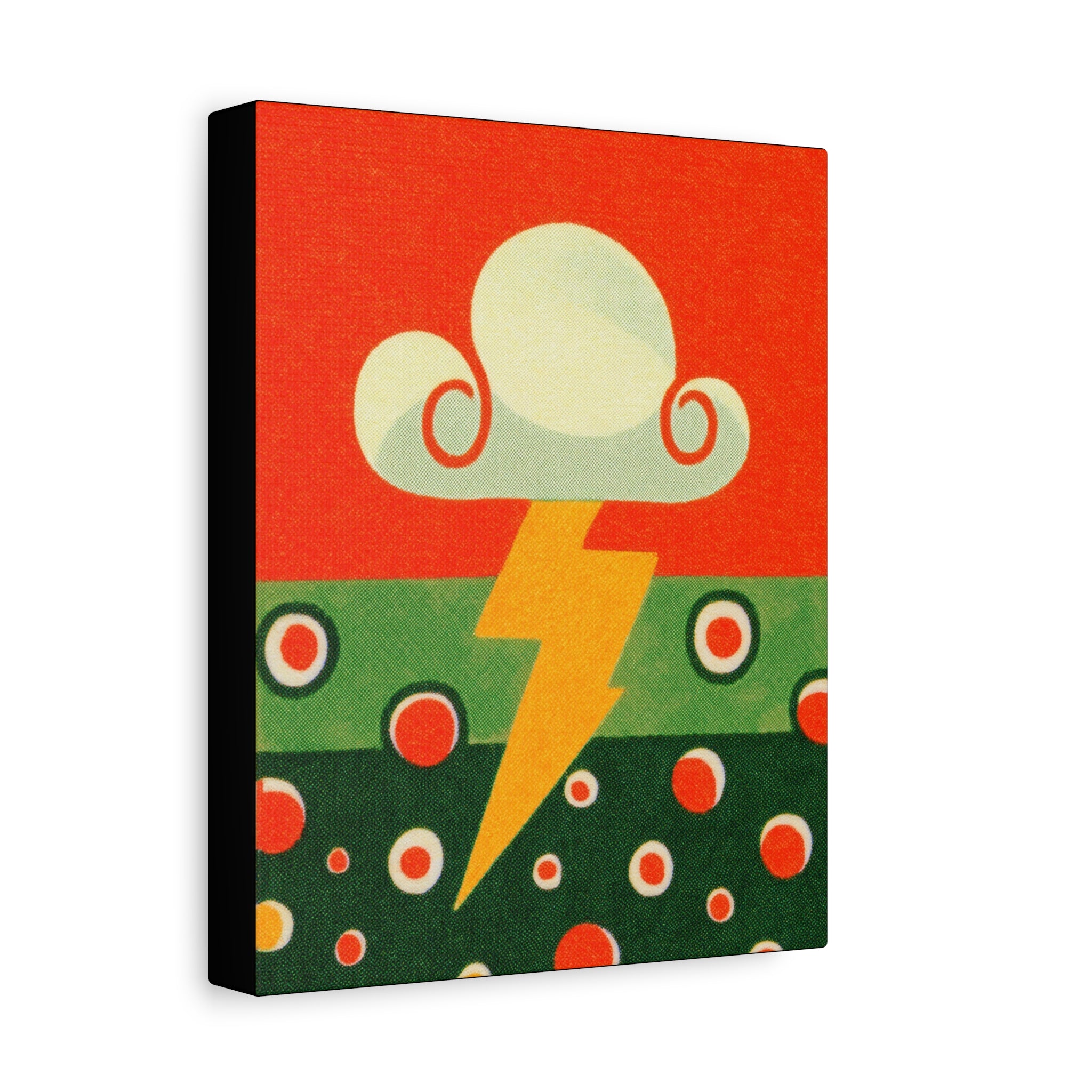 Midwest Modern Lightning Strike Print - Matte Canvas, Stretched, 1.25" -  home decor, wall art, nature, weather, lightning, storms