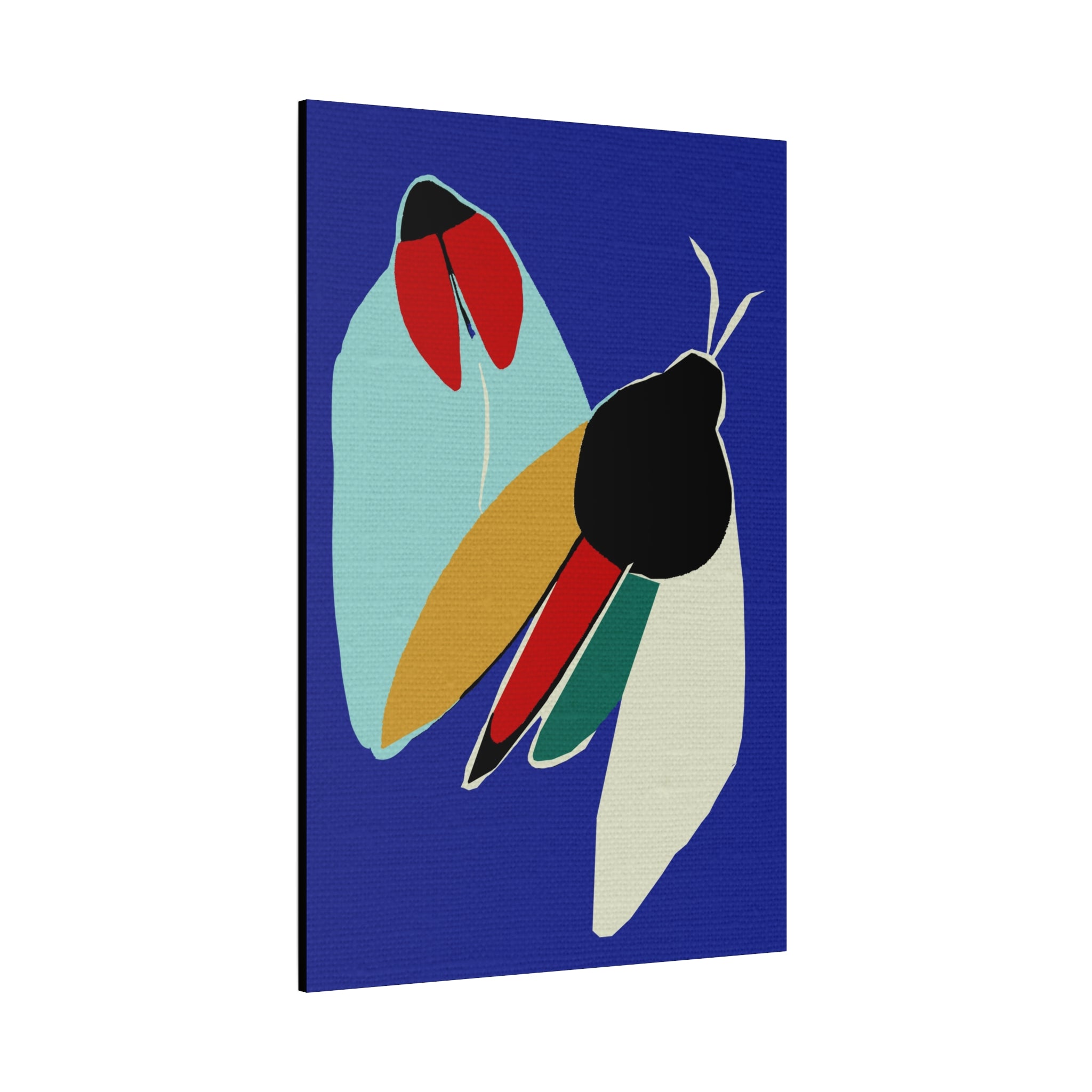Midwest Modern Pop Art Style Moths Print - Matte Canvas, Stretched, 1.25" - insects, moths, bugs, modern, abstract