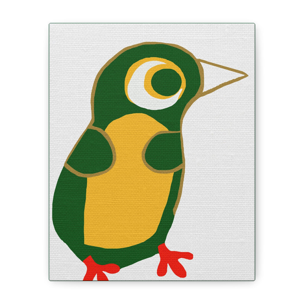 Midwest Modern Bird Chick Primary Print - Matte Canvas, Stretched, 1.25" - nursery, wall decor, fun art, bold, kids decor