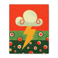 Midwest Modern Lightning Strike Print - Matte Canvas, Stretched, 1.25" -  home decor, wall art, nature, weather, lightning, storms