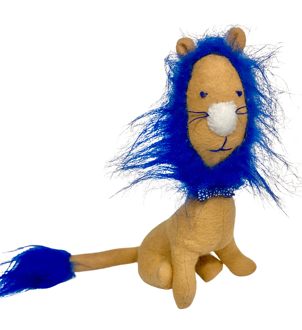 One of a Kind Lion Soft Textile Art Plush Home Decor
