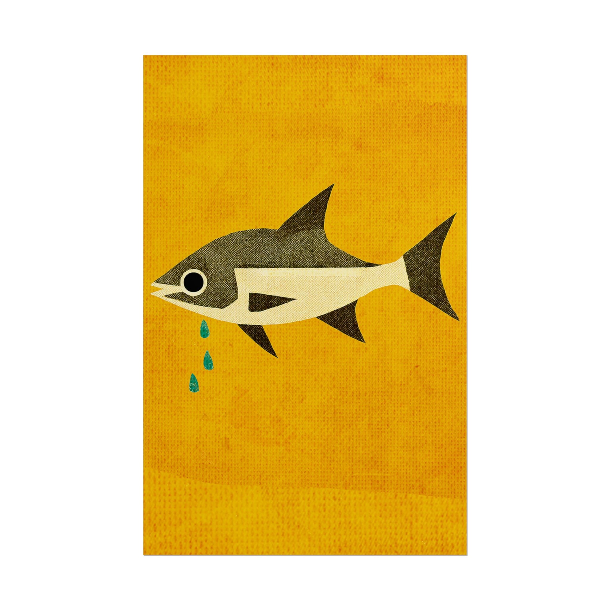 Don't Cry Mod Abstract Fish Art Print Rolled Poster | Wall Art, Midwest Mod, Fish, Fishing