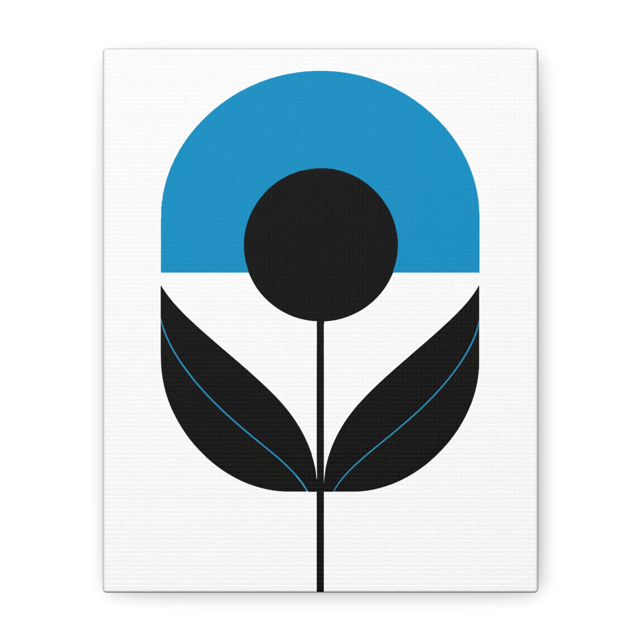 Cornflower Blue Mod Flower - Matte Canvas, Stretched, 1.25"