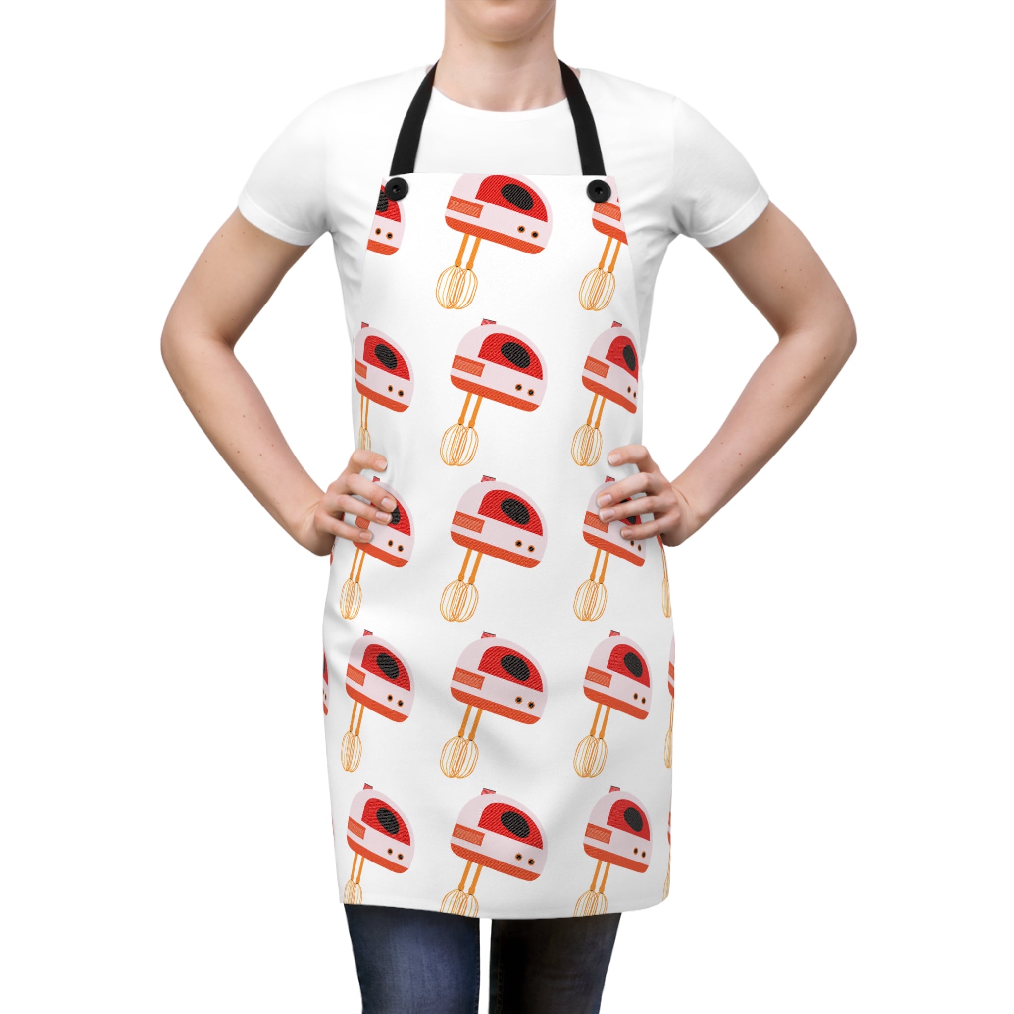 Retro Hand Mixer Patterned Apron (AOP)