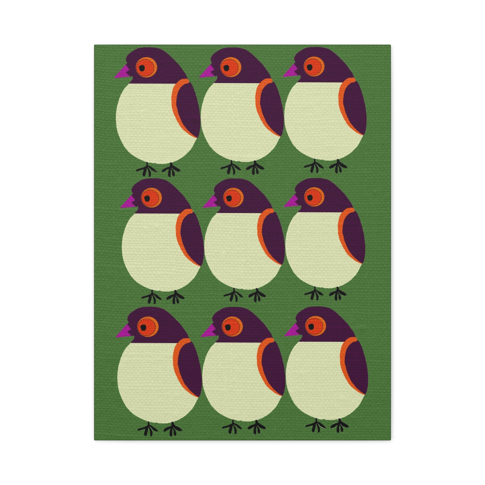 Midwest Modern Pack of Partridges Print - Matte Canvas, Stretched, 1.25" -  home decor, wall art, nature, bird, partridge