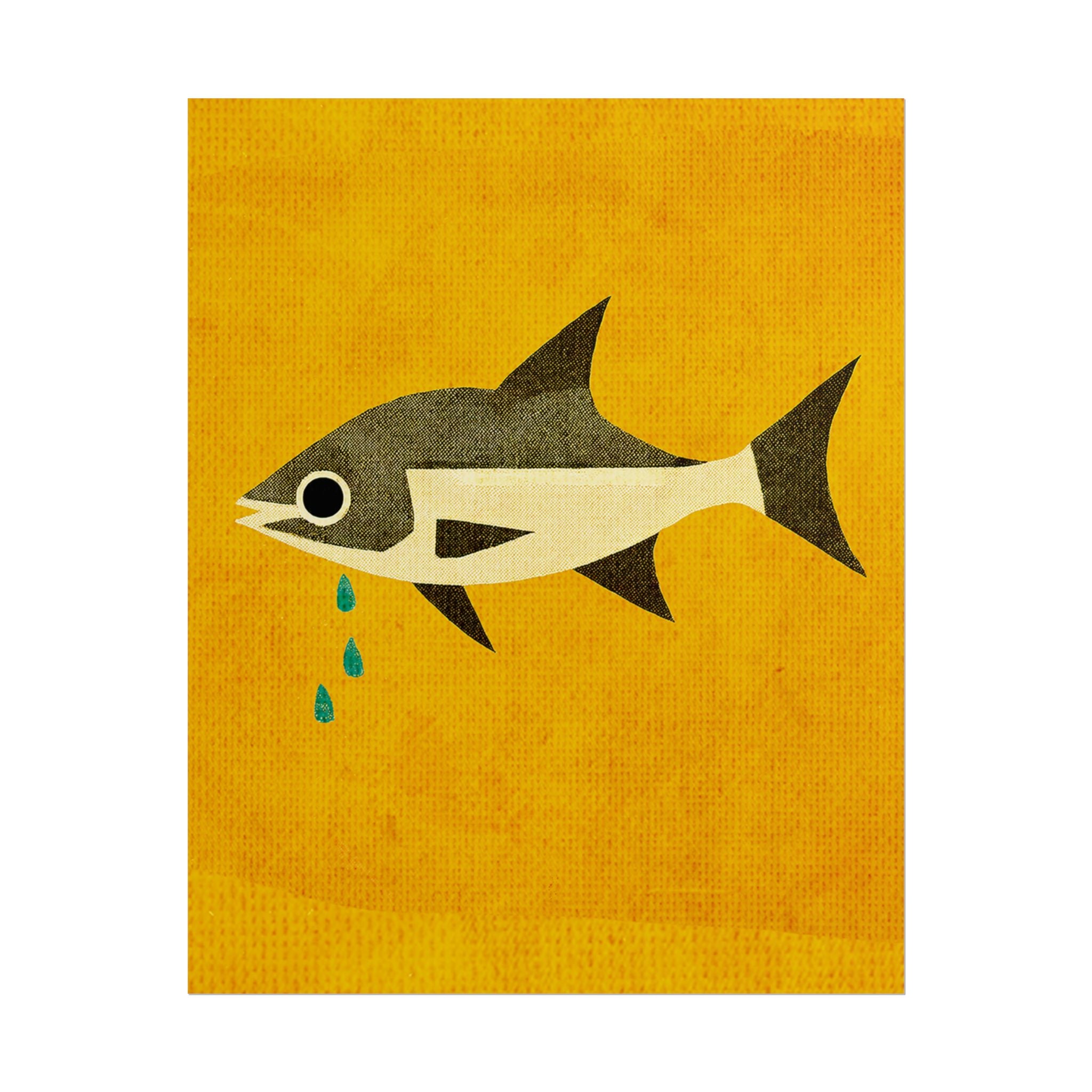 Don't Cry Mod Abstract Fish Art Print Rolled Poster | Wall Art, Midwest Mod, Fish, Fishing