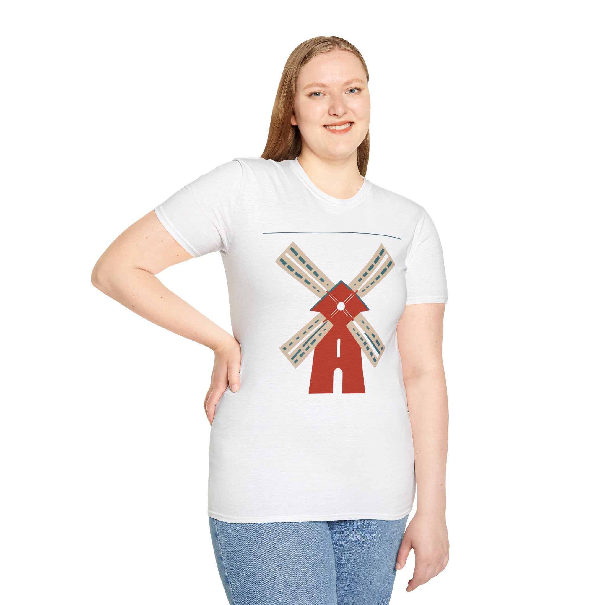 Modern Windmill - Unisex Softstyle Graphic T-Shirt