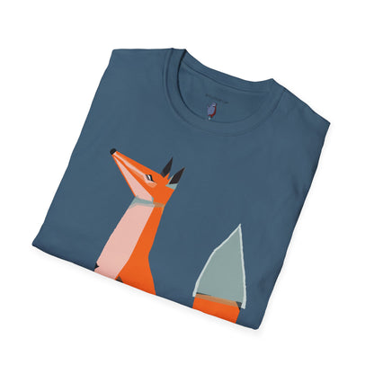 Proud and Stoic Fox Graphic Art Tee - 100% Cotton T-Shirt