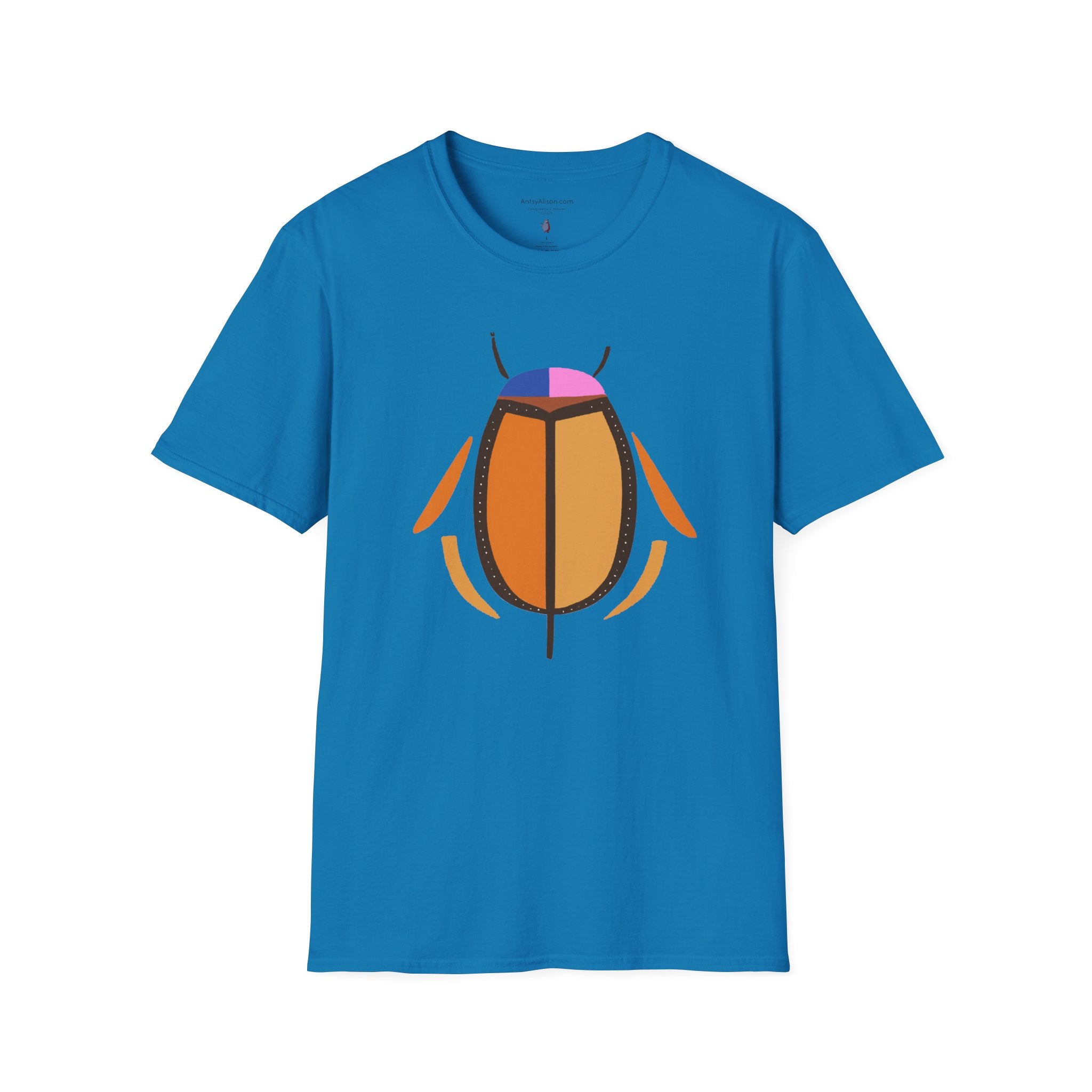 Midwest Modern Graphic Abstract Insect Beetle - Unisex Softstyle T-Shirt