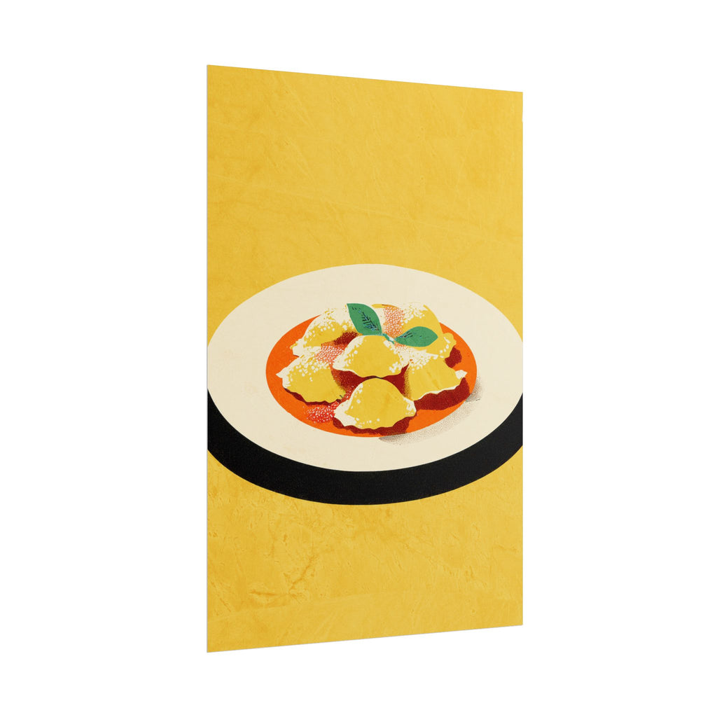 Comfort Food Pop Art Print-Ravioli Pasta Rolled Poster