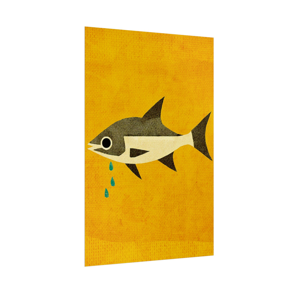 Don't Cry Mod Abstract Fish Art Print Rolled Poster | Wall Art, Midwest Mod, Fish, Fishing