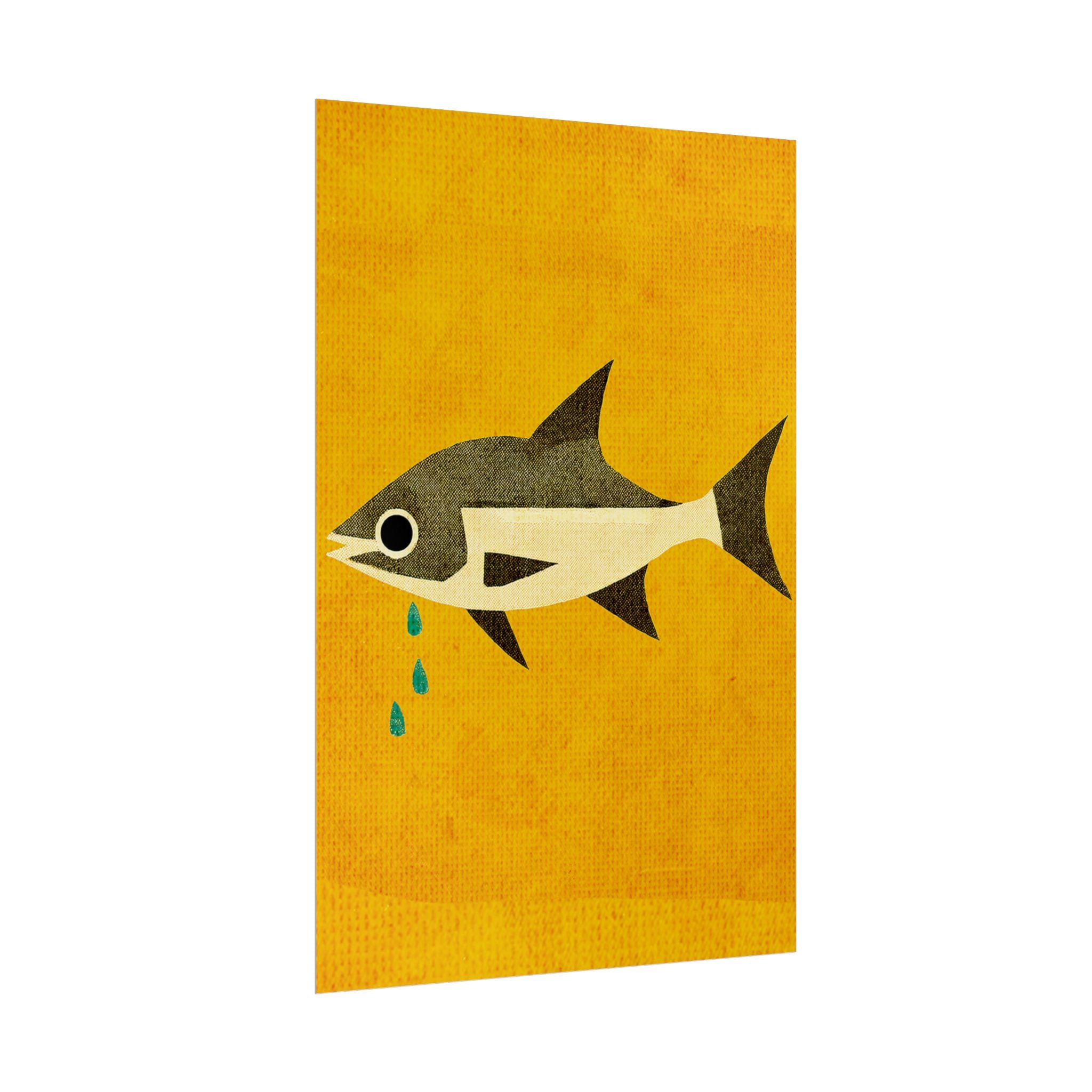 Don't Cry Mod Abstract Fish Art Print Rolled Poster | Wall Art, Midwest Mod, Fish, Fishing