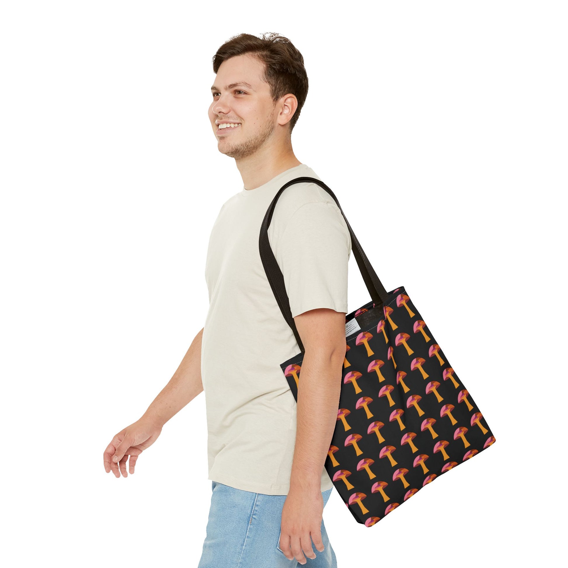 Midwest Mod Mushroom Tote Bag, Eco-Friendly Shopping Bag, Beach Tote, Gift for Nature Lovers, Summer Accessory, Lightweight Carryall
