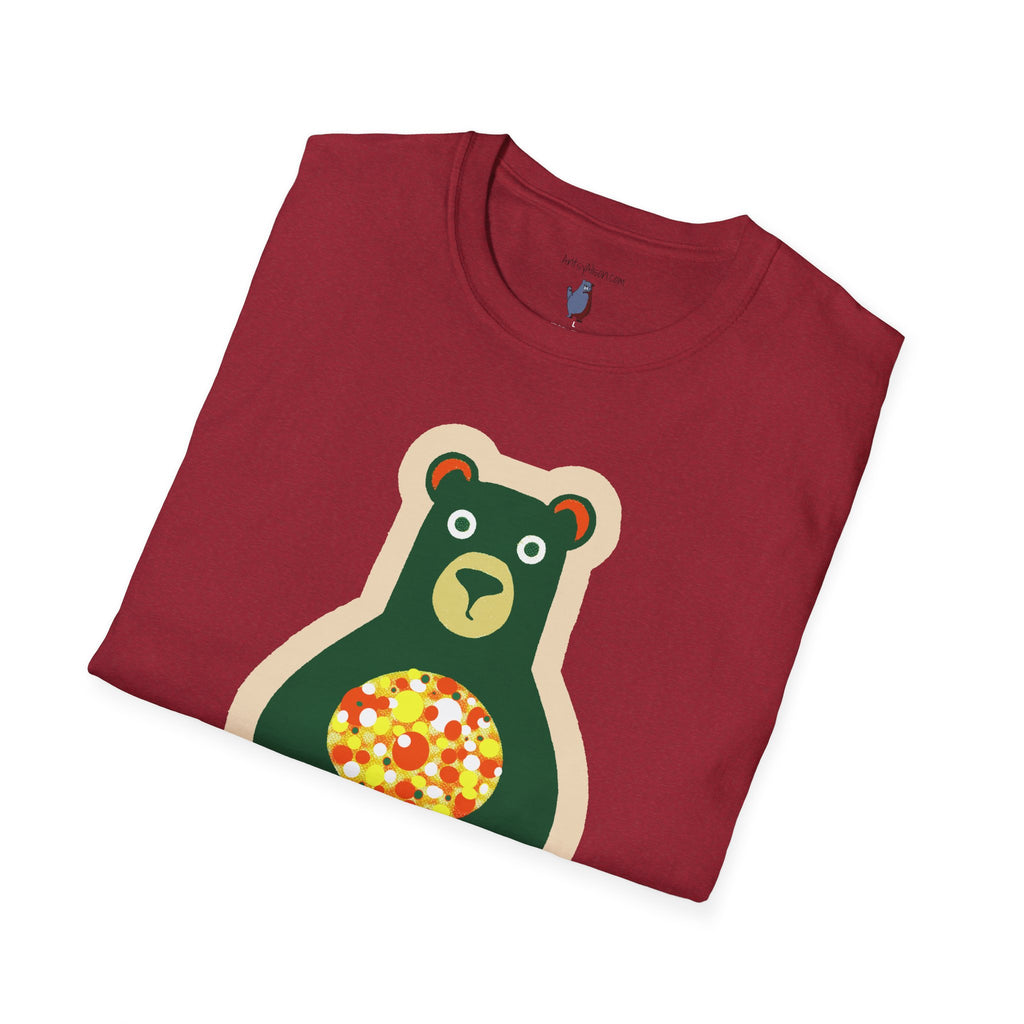 Mod Gumball Bear Graphic Art Tee - 100% Cotton T-Shirt