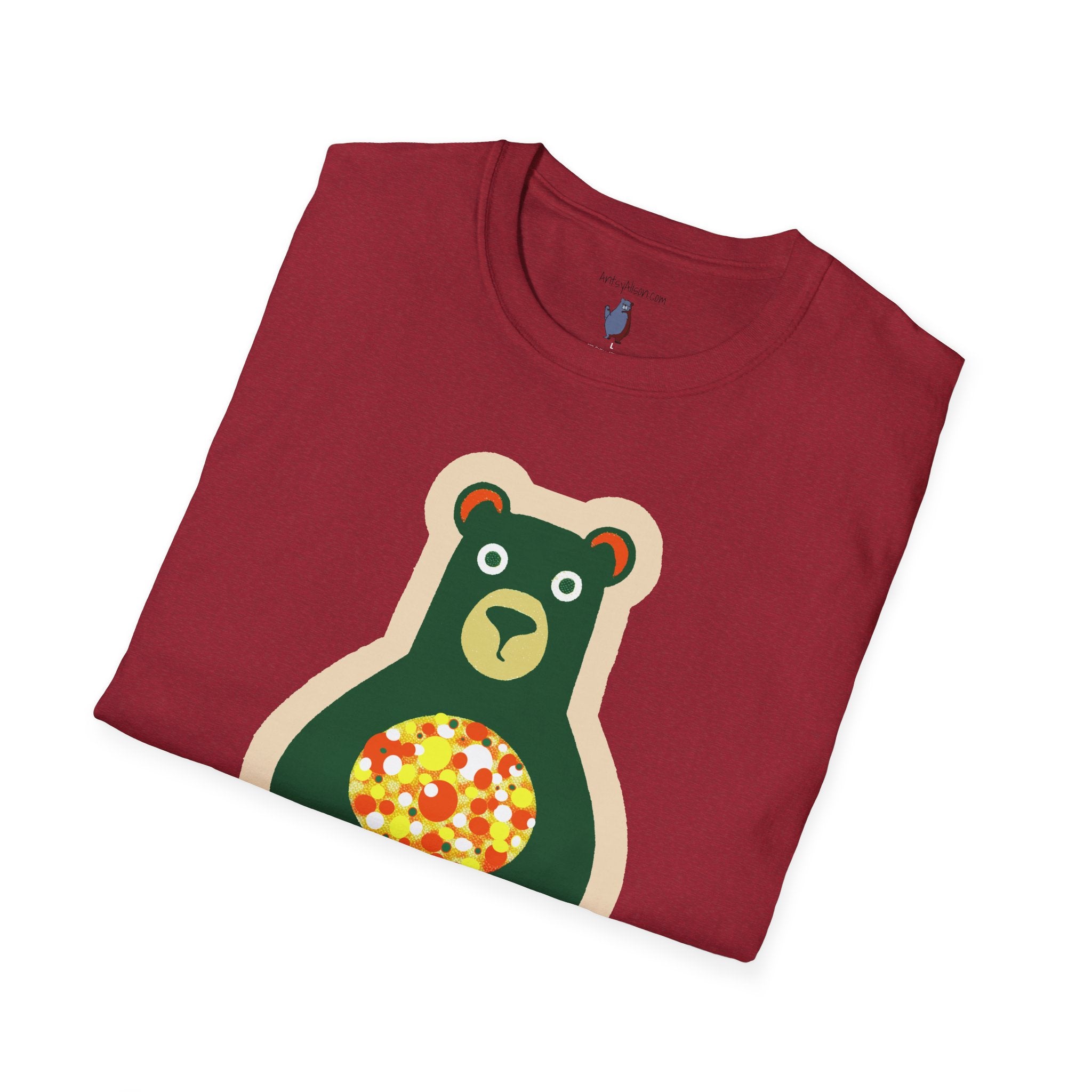 Mod Gumball Bear Graphic Art Tee - 100% Cotton T-Shirt