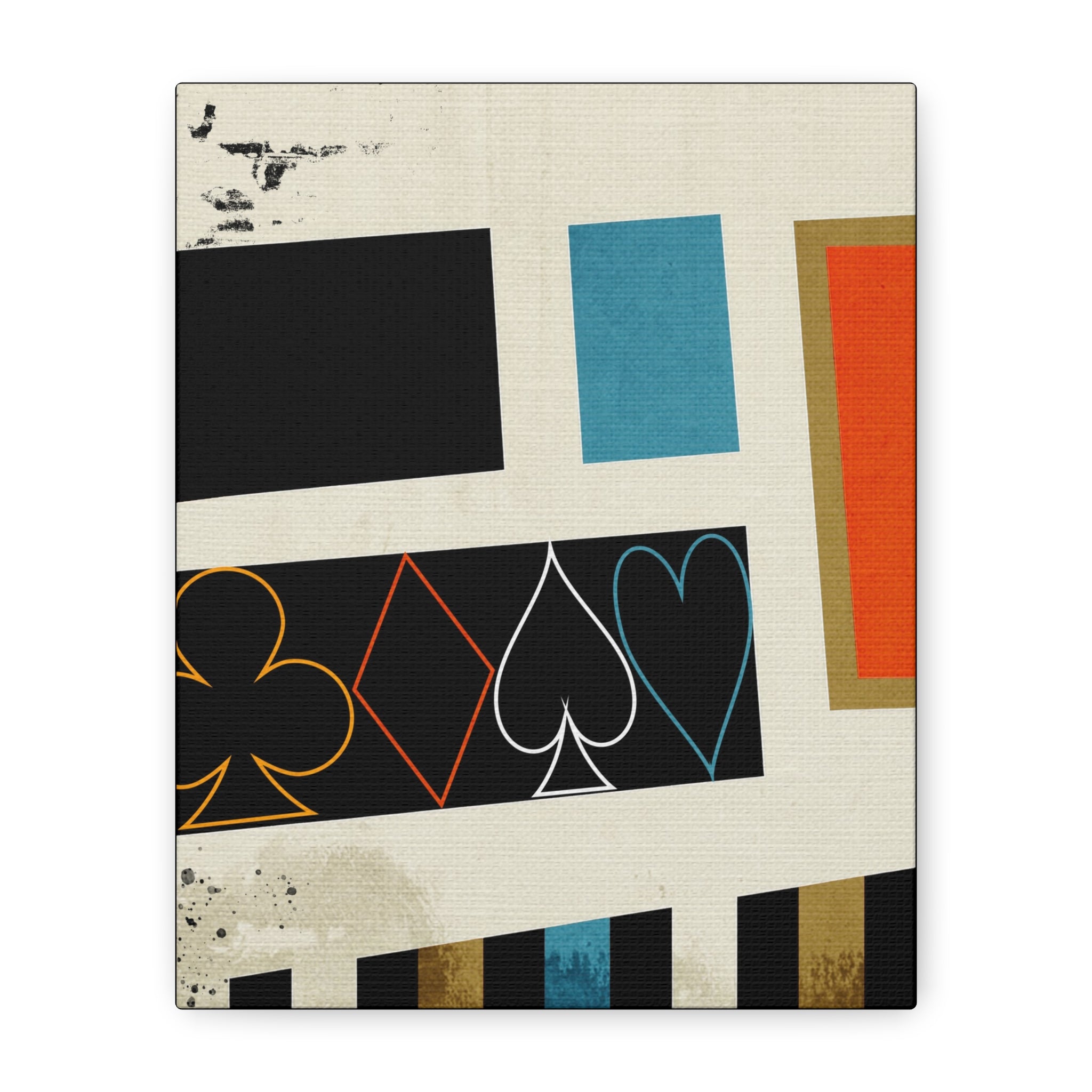 Midwest Modern Abstract Retro Game Sports Board #2 - Matte Canvas, Stretched, 1.25"