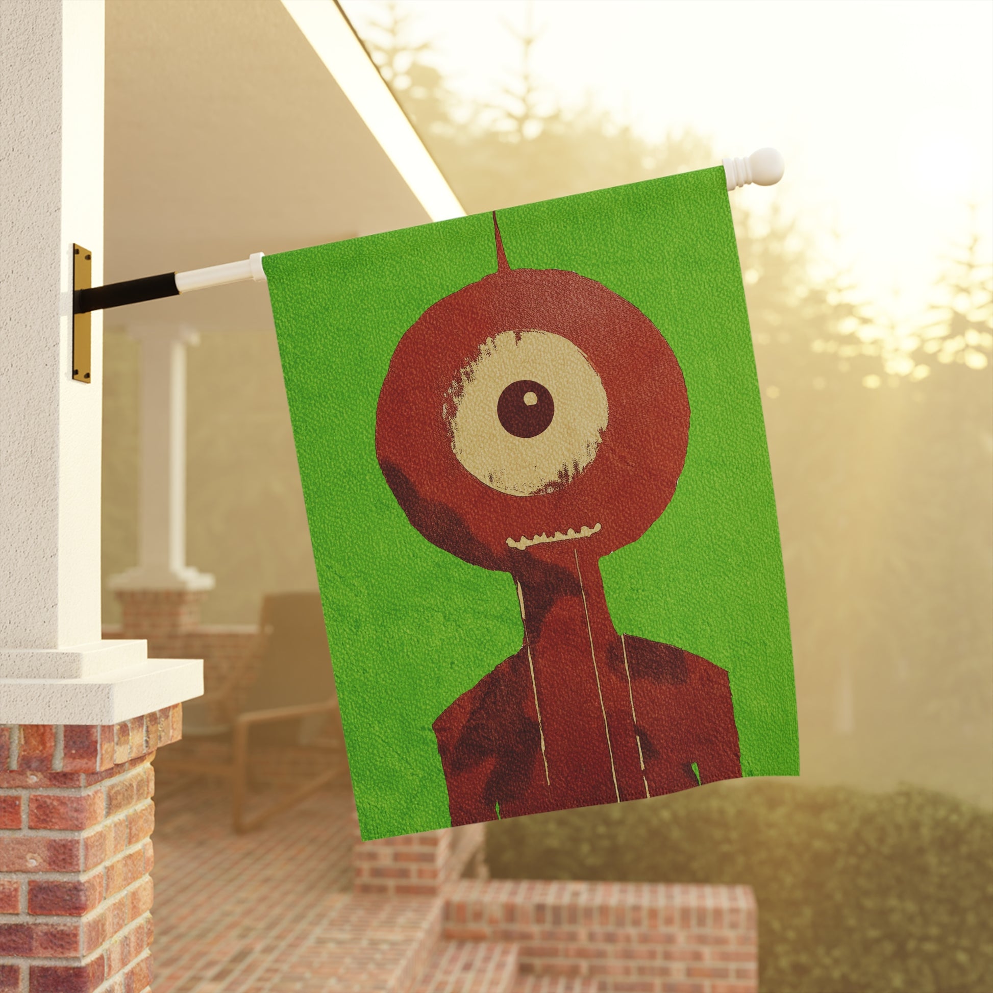 Halloween Seasonal Midwest Mod Red Cyclops Whimsical Yard Decoration, Unique Home & Garden Decor, Outdoor Signs, Fun Garden Art