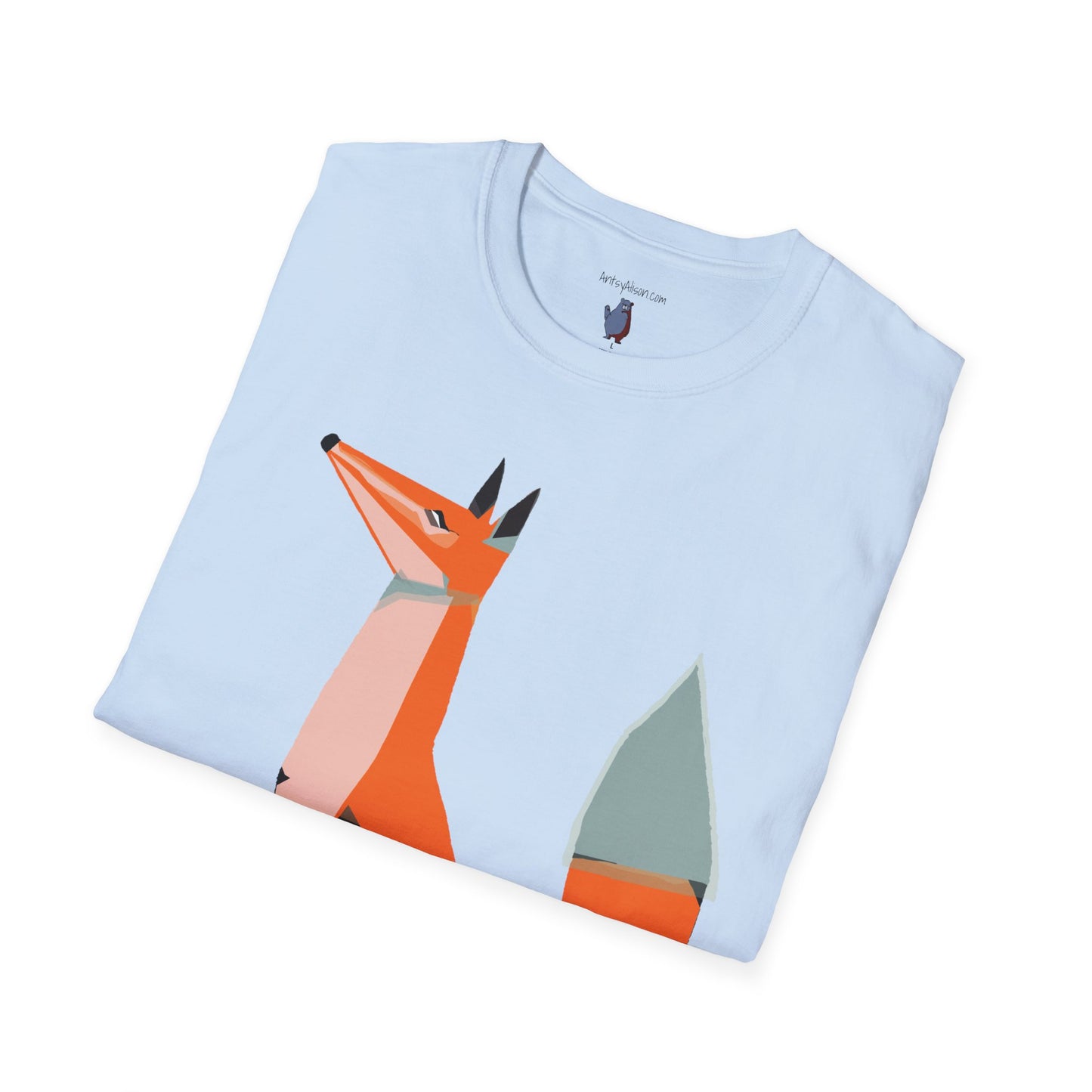 Proud and Stoic Fox Graphic Art Tee - 100% Cotton T-Shirt