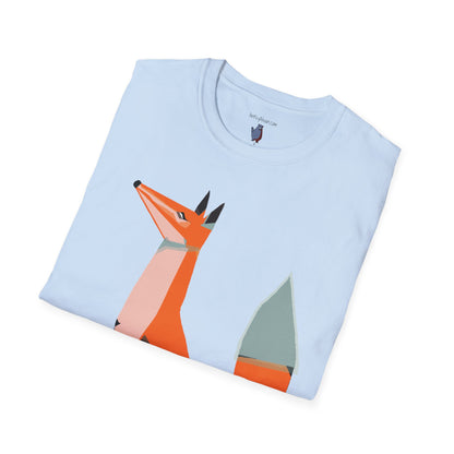 Proud and Stoic Fox Graphic Art Tee - 100% Cotton T-Shirt