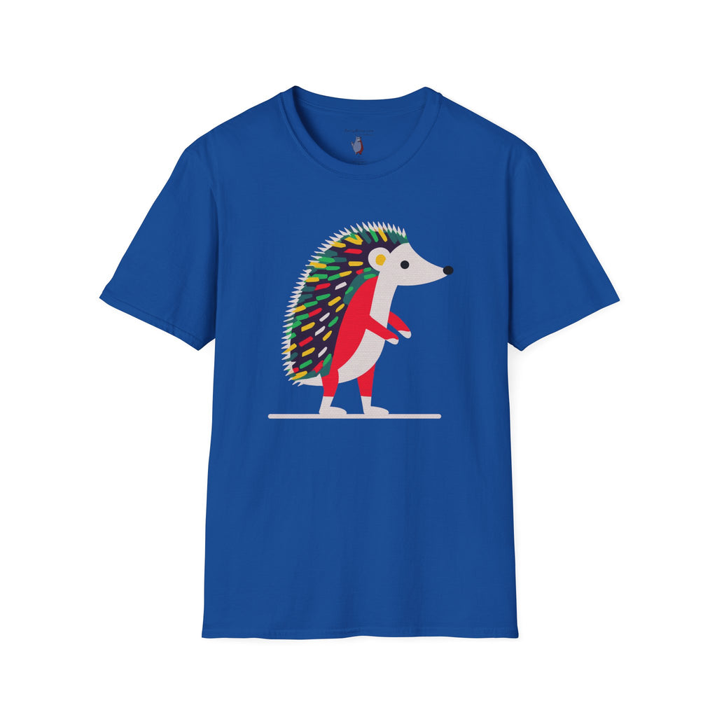 Midwest Modern Pop Icon Cutest Little Hedgehog - 100% Cotton Graphic Tee - animal lovers, cute, hedgehog, red