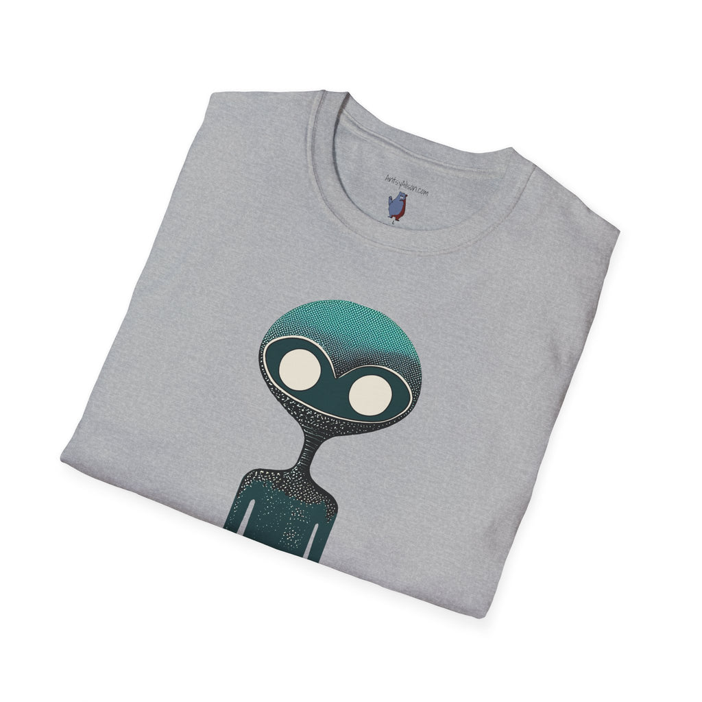 Midwest Modern UAP UFO Alien Number Two Graphic Art Tee - 100% Cotton T-Shirt