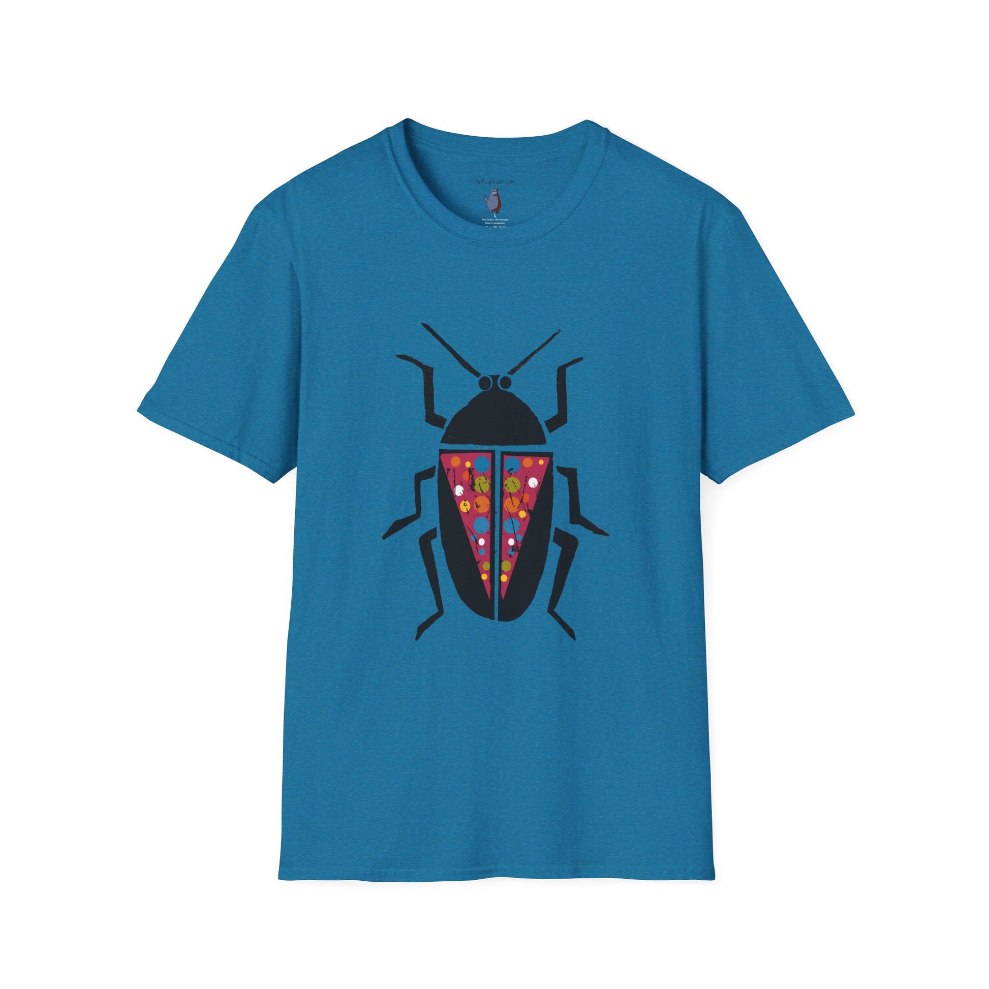 Midwest Modern Beetle Graphic Art Tee - 100% Cotton T-Shirt