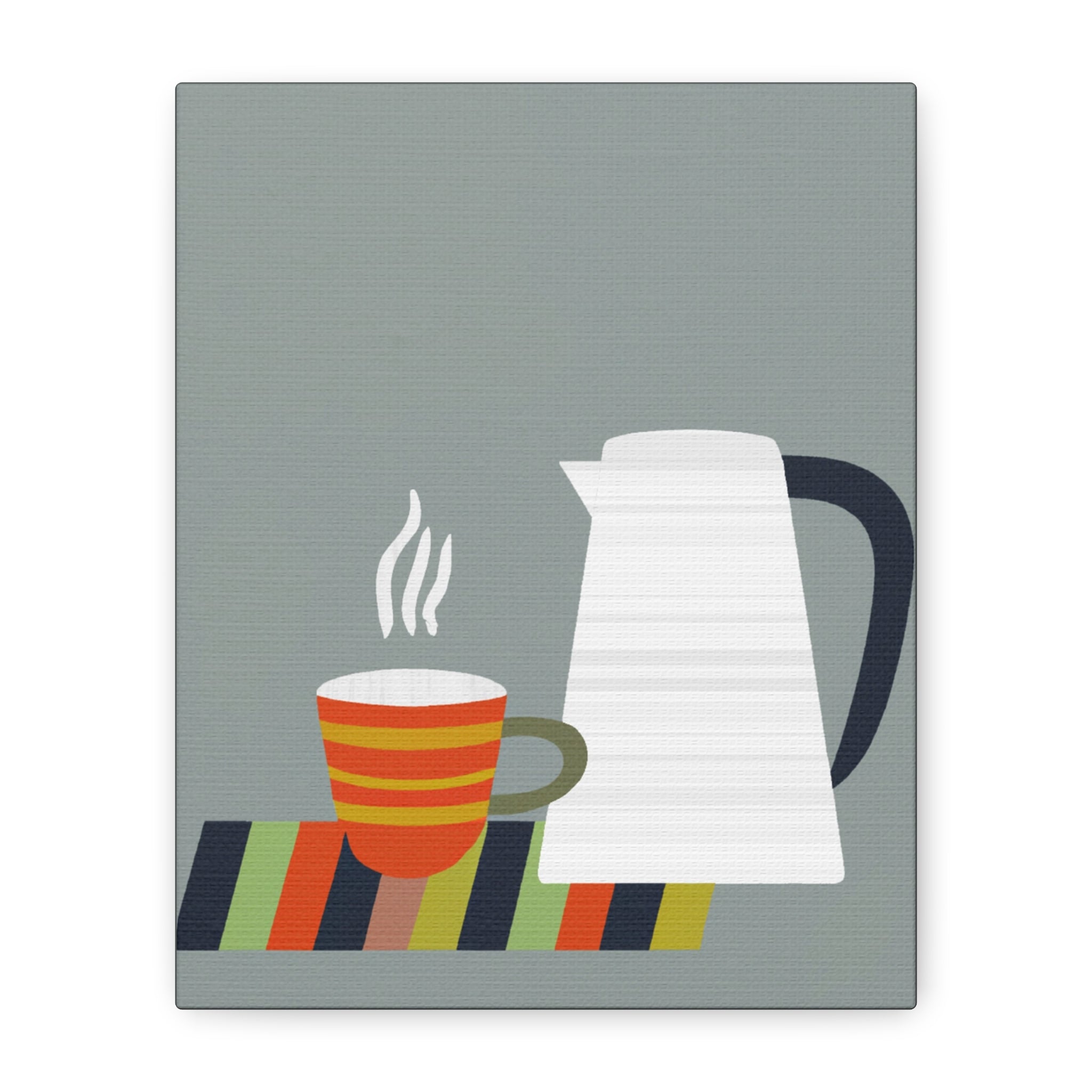 Midwest Modern Coffee Break Graphic Art Print - Matte Canvas, Stretched, 1.25"