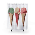 Modern Ice Cream Cone Shower Curtain