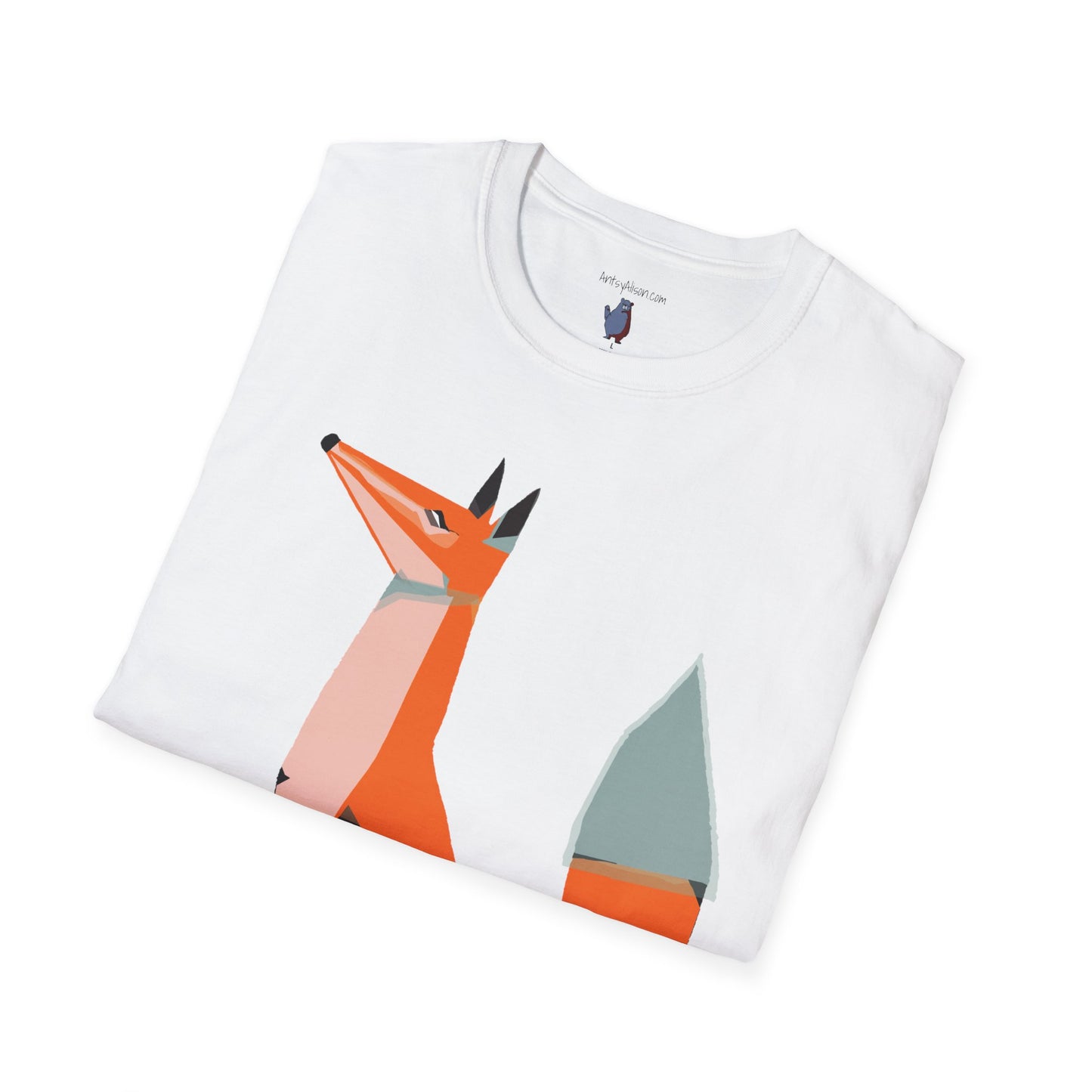 Proud and Stoic Fox Graphic Art Tee - 100% Cotton T-Shirt