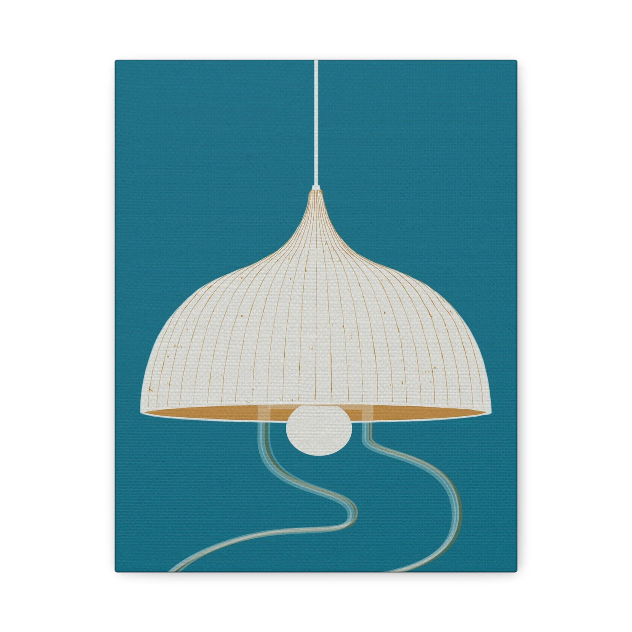 Midwest Modern Abstract Danish Modern Hanging Light Art - Matte Canvas, Stretched, 1.25" -  home decor, wall art, mid-century, mod, mcm, danish modern