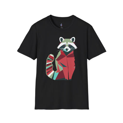 Ricky Raccoon Graphic Art Raccoon Tee - 100% Cotton T-Shirt