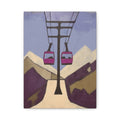 Midwest Modern Mountain Ski Lift - Matte Canvas, Stretched, 1.25" -  home decor, wall art, nature, winter, cabin, sports