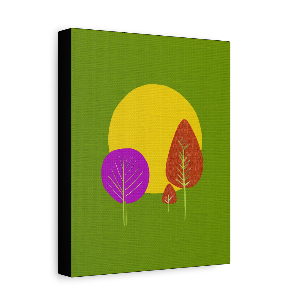 Midwest Modern Abstract Springtime Forest Print - Matte Canvas, Stretched, 1.25" -  home decor, wall art, spring, nature, forest, trees