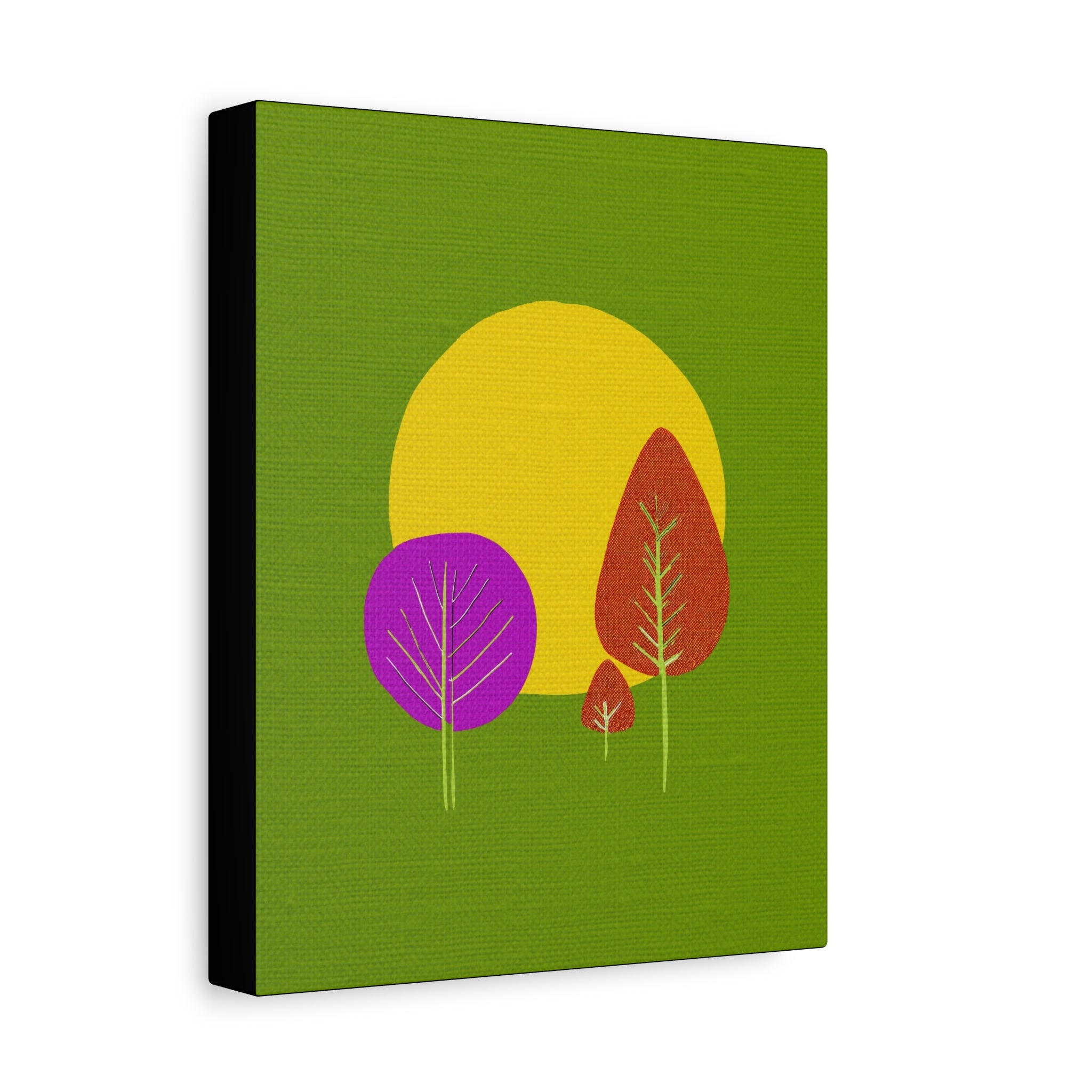 Midwest Modern Abstract Springtime Forest Print - Matte Canvas, Stretched, 1.25" -  home decor, wall art, spring, nature, forest, trees