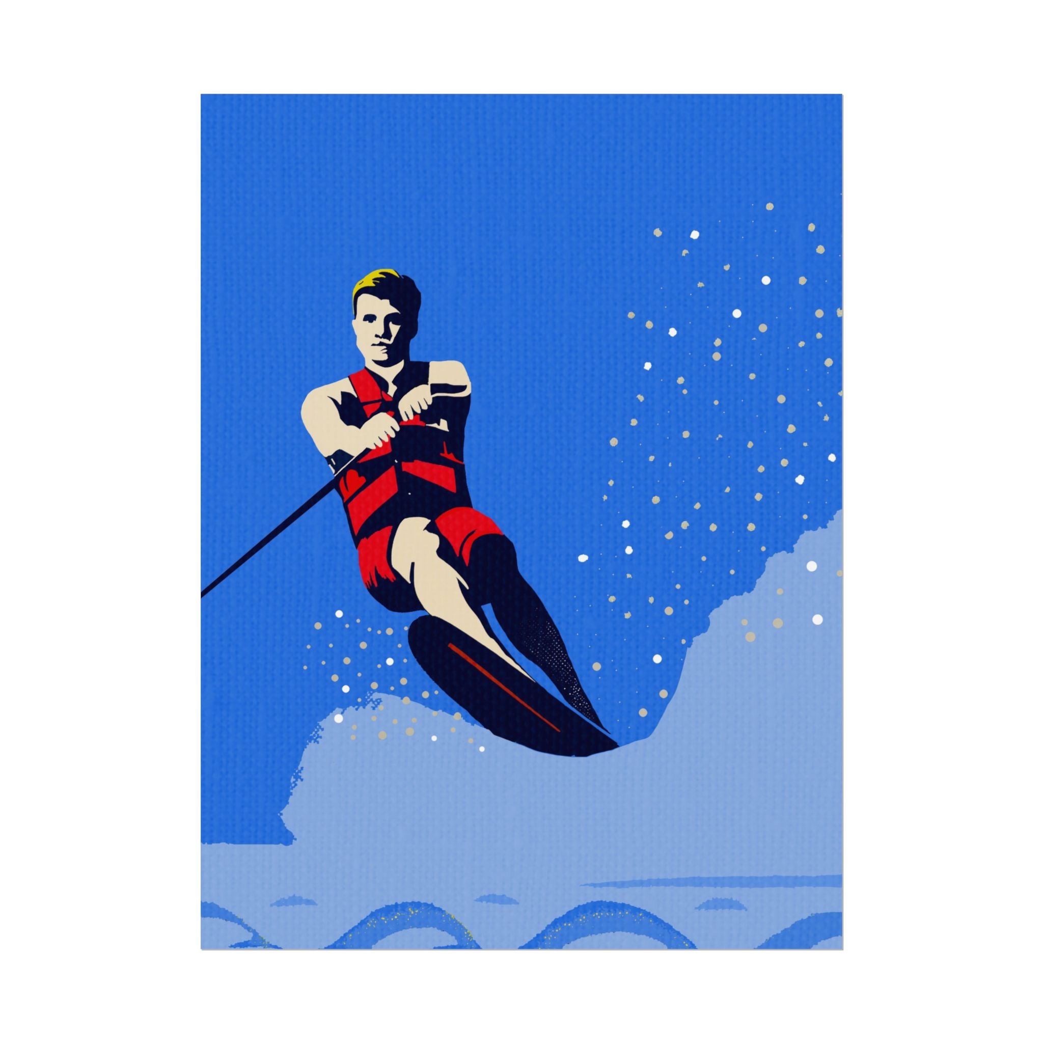 Outdoor Activity Water Skier Poster, Rolled Poster -  nature lovers, outdoor activities, summer, water ski