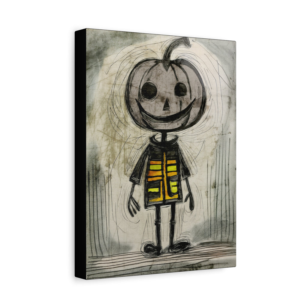 The OG Pumpkin Boy Halloween Art Print  - Matte Canvas, Stretched, 1.25"