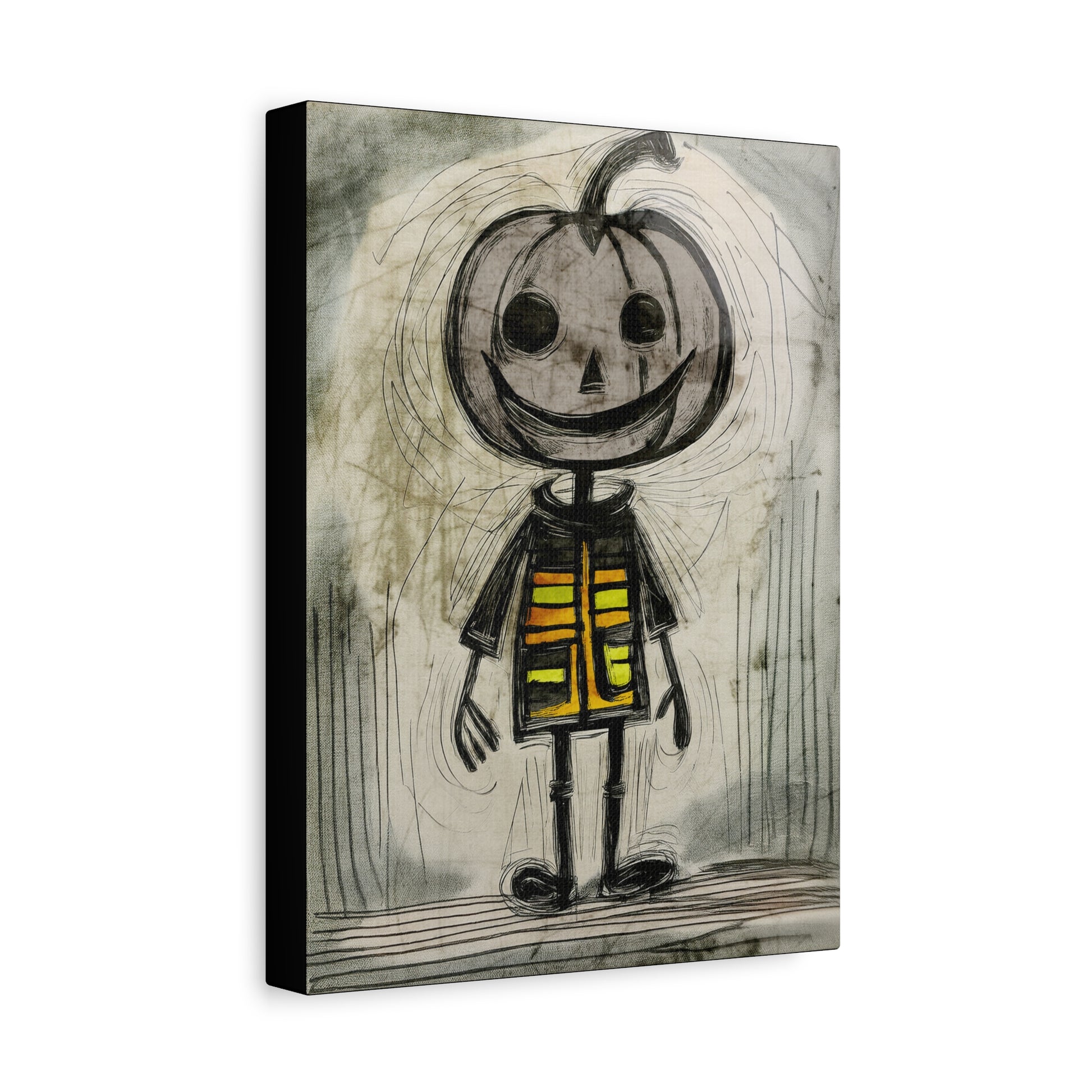 The OG Pumpkin Boy Halloween Art Print  - Matte Canvas, Stretched, 1.25"