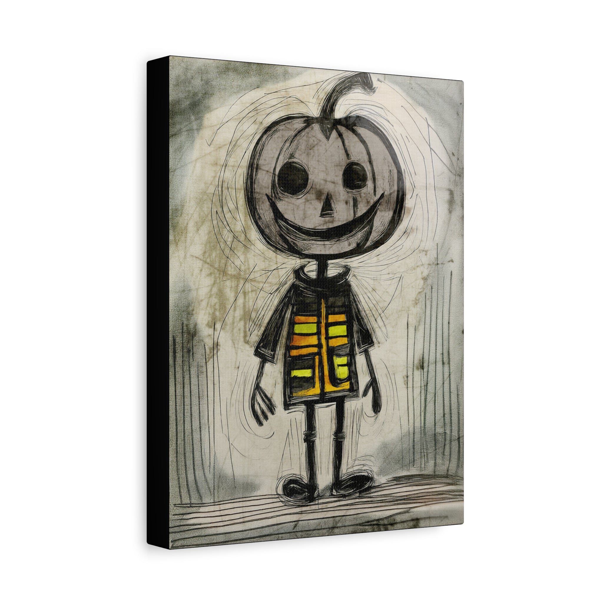 The OG Pumpkin Boy Halloween Art Print  - Matte Canvas, Stretched, 1.25"