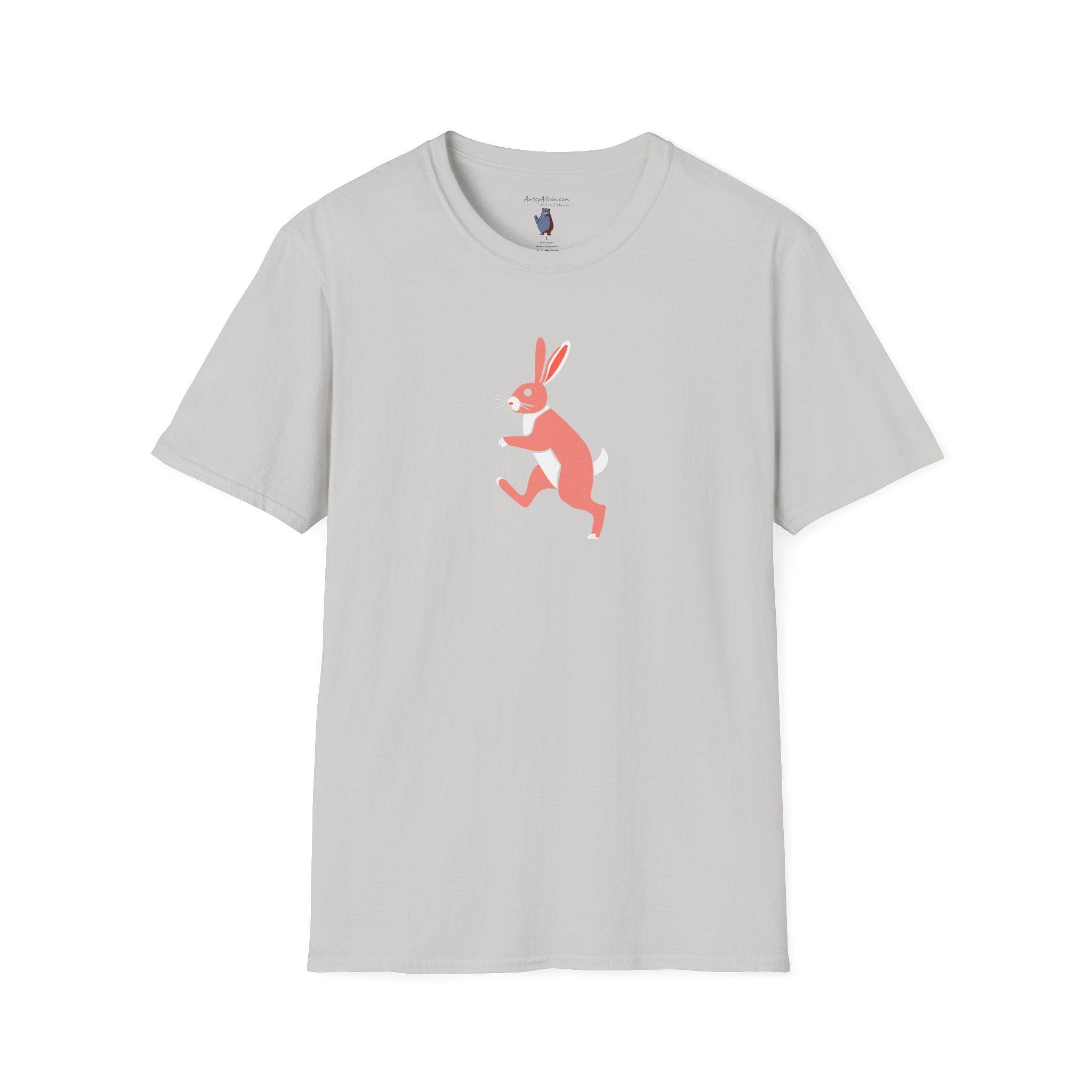 Midwest Modern Run Rabbit Run #6 - 100% Cotton Graphic Tee - animal lovers, rabbit, bunny, easter, spring