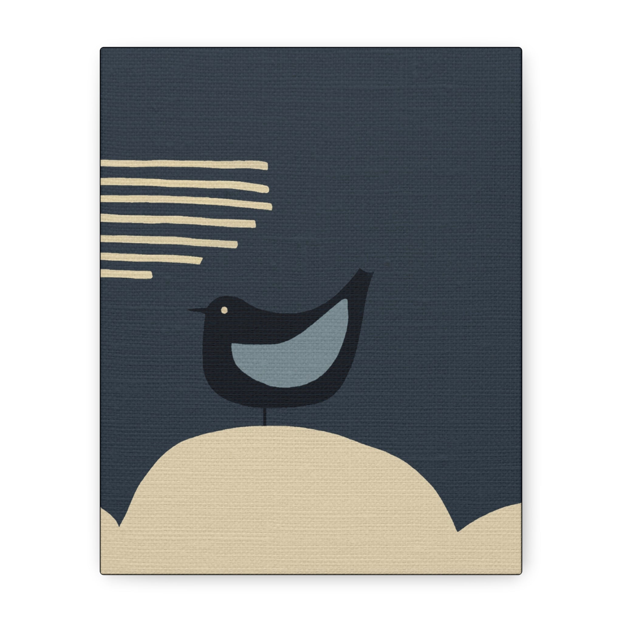 Midwest Modern Windy Bird Graphic Art Print - Matte Canvas, Stretched, 1.25" - wall art, windy, bird, home decor