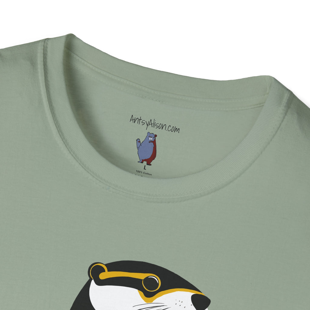 Looking for a Lazy River Graphic Art River Otter Tee - 100% Cotton T-Shirt